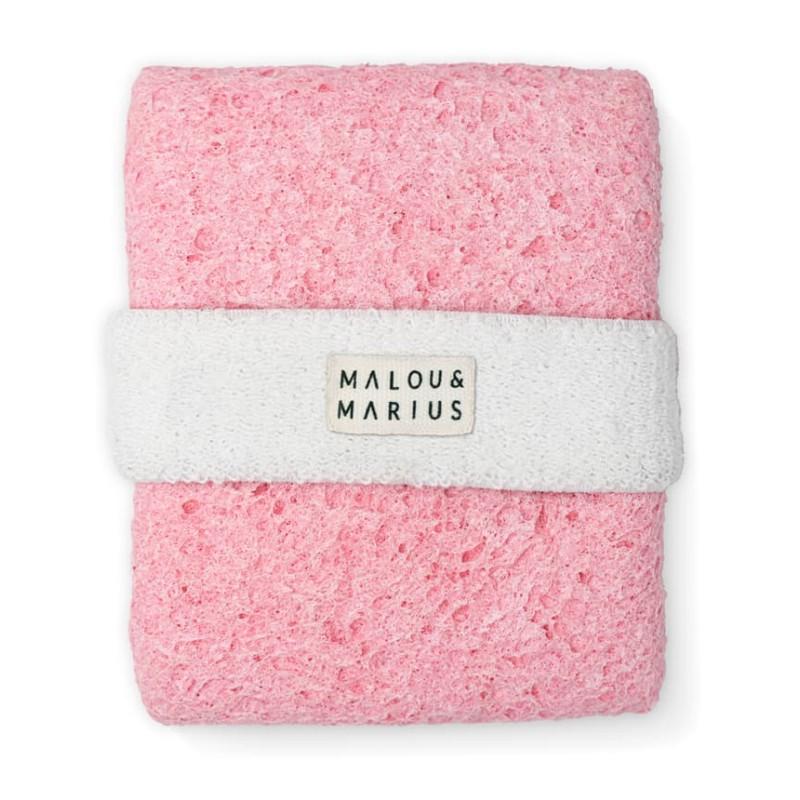 Eponge corps porte-savon rose