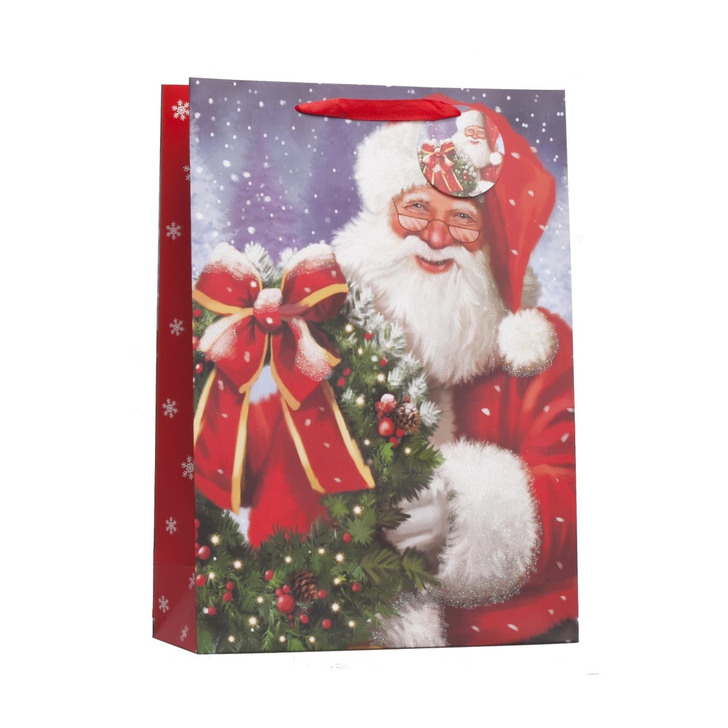 Sac cadeau Père Noël avec couronne