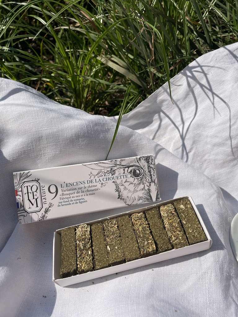 Encens de la Chouette; brins de romarin, lavande, bois de figuier