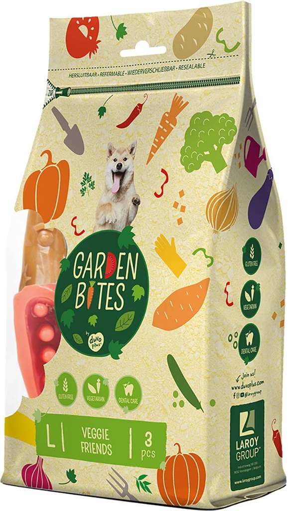 Friandises chien GARDEN BITES Veggie Friends L 3pces