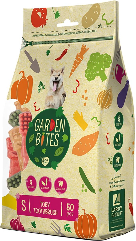 Friandises chien GARDEN BITES Toby Toothbrush S 50 pces