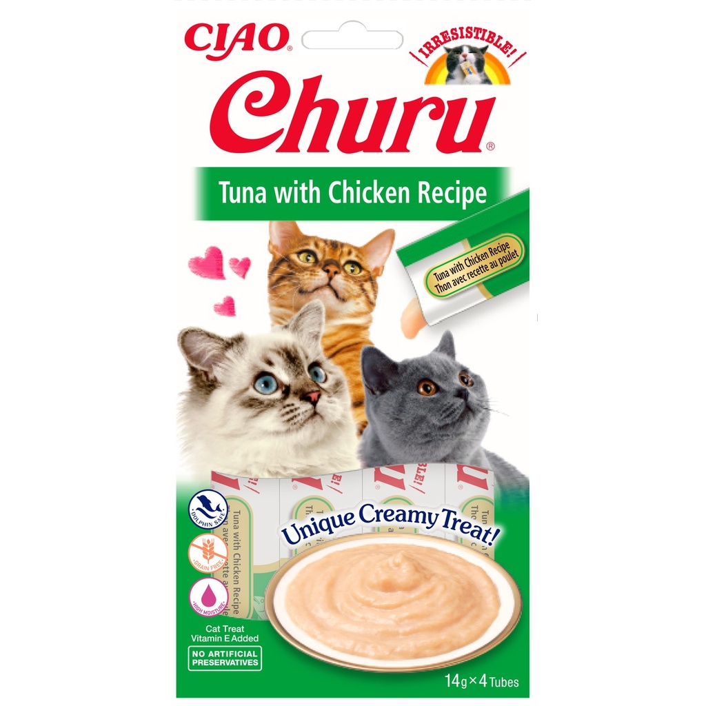 Churu® Purée Thon et Poulet 4 Sticks de 14g