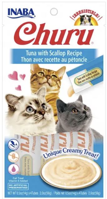 Churu® Purée Thon et pétoncle 4 Sticks de 14g