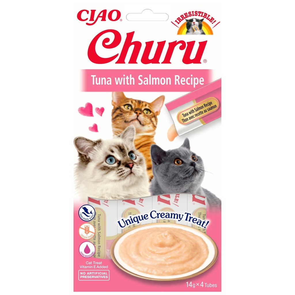 Churu® Purée Thon et Saumon 4 Sticks de 14g