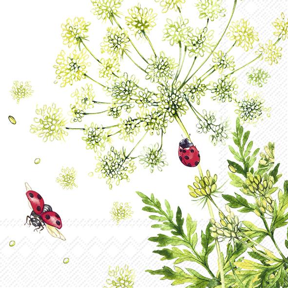 Serviettes Cocktail Ladybirds