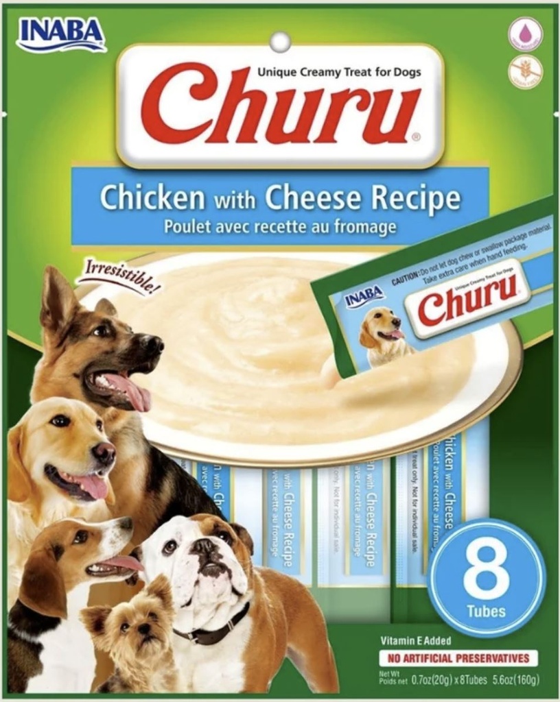 Churu® Dog poulet et fromage 8x20g