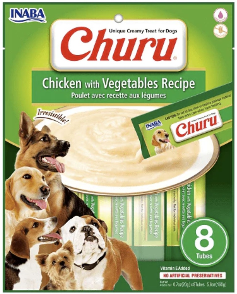 Churu® Dog poulet et légumes 8x20g
