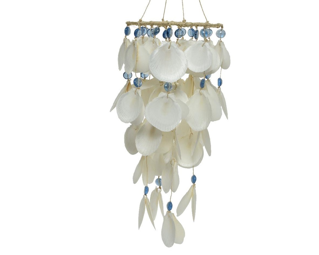 Mobile Coquillage et pierre bleue
