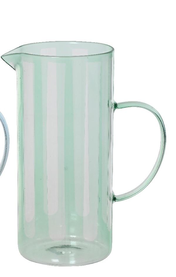 Pichet rayé en verre