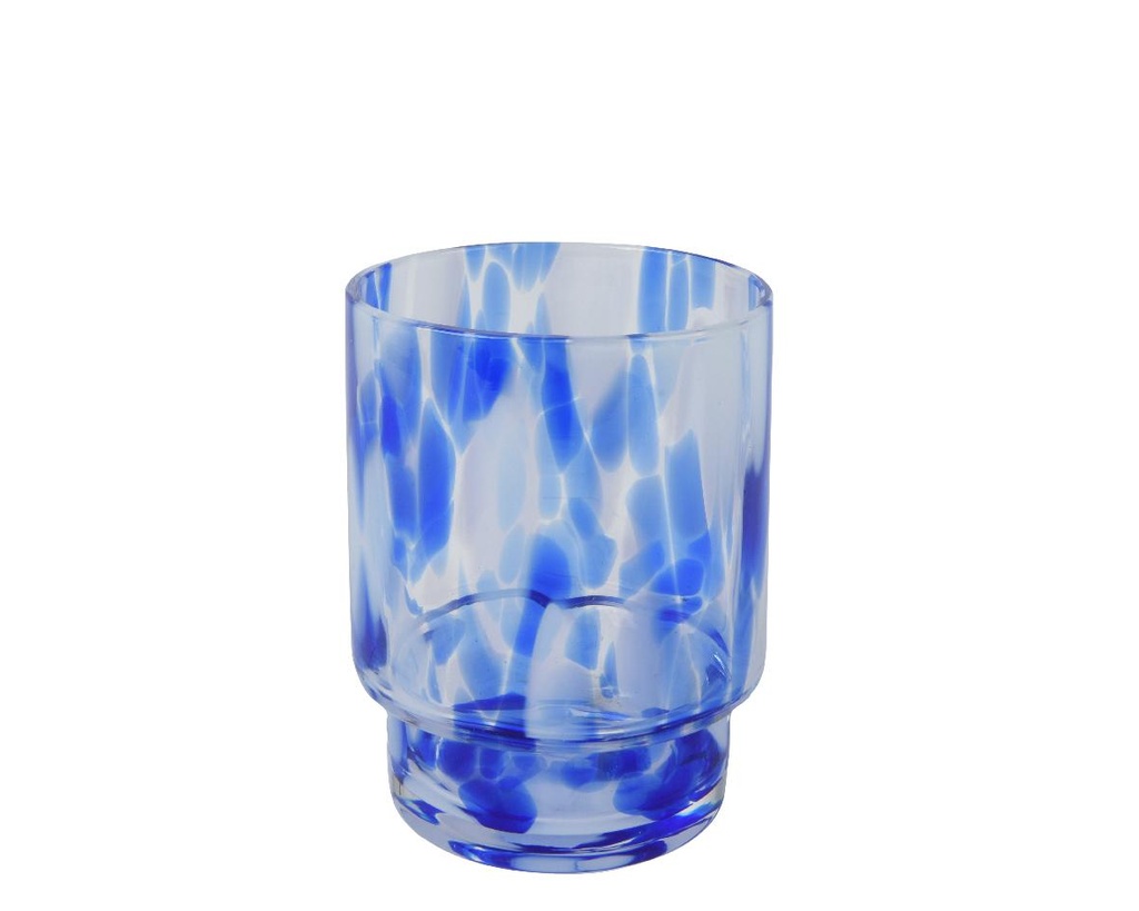 Verre à eau bleu en verre