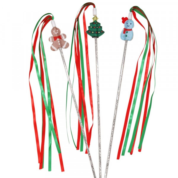Jouet chat plumeau franges Noël