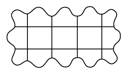Grillage de soutien. carré ondulé