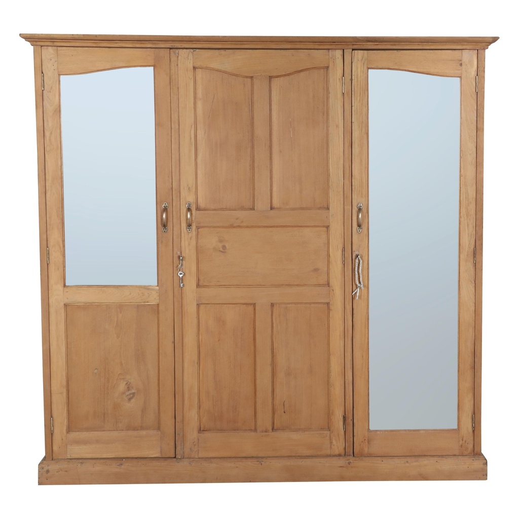 Armoire Penderie 3 portes en teck ancien