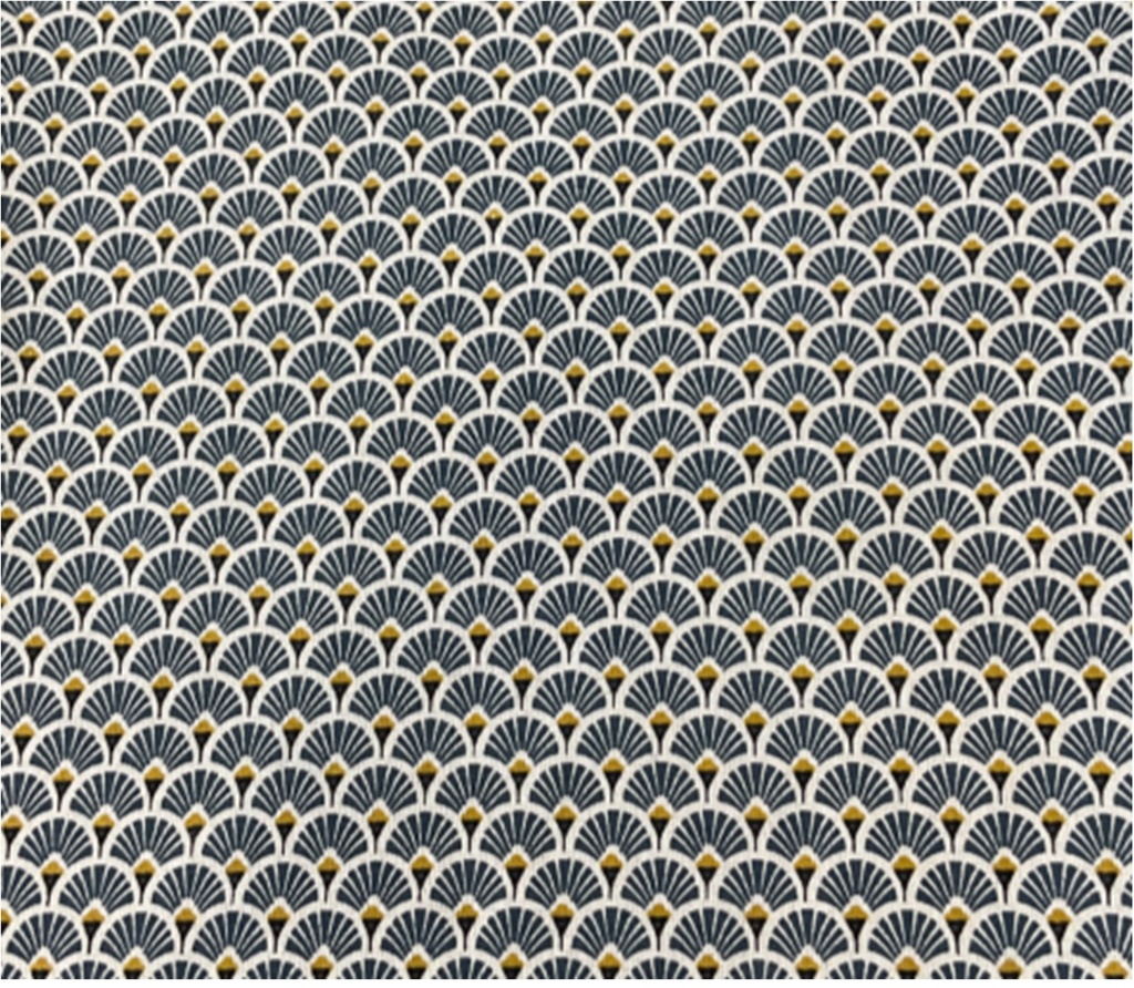 Nappe Imprégnée Eventails Dores  au mètre