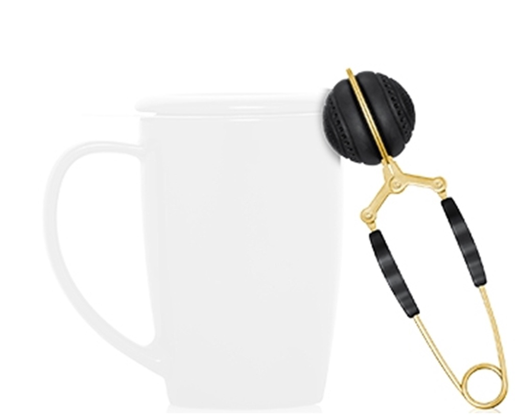 Infuseur cuillère cuivre 4,5cm en silicone noir