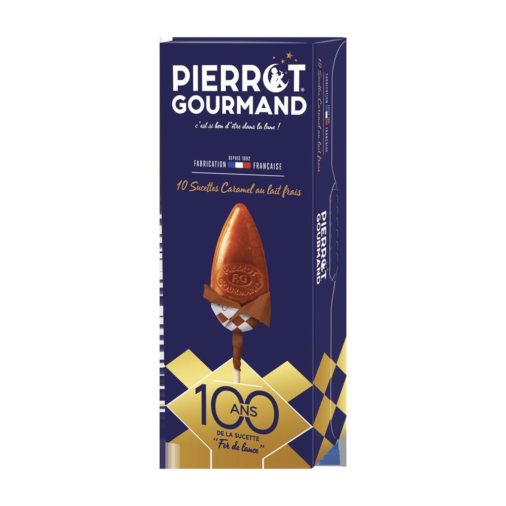 Etui 10 sucettes au caramel