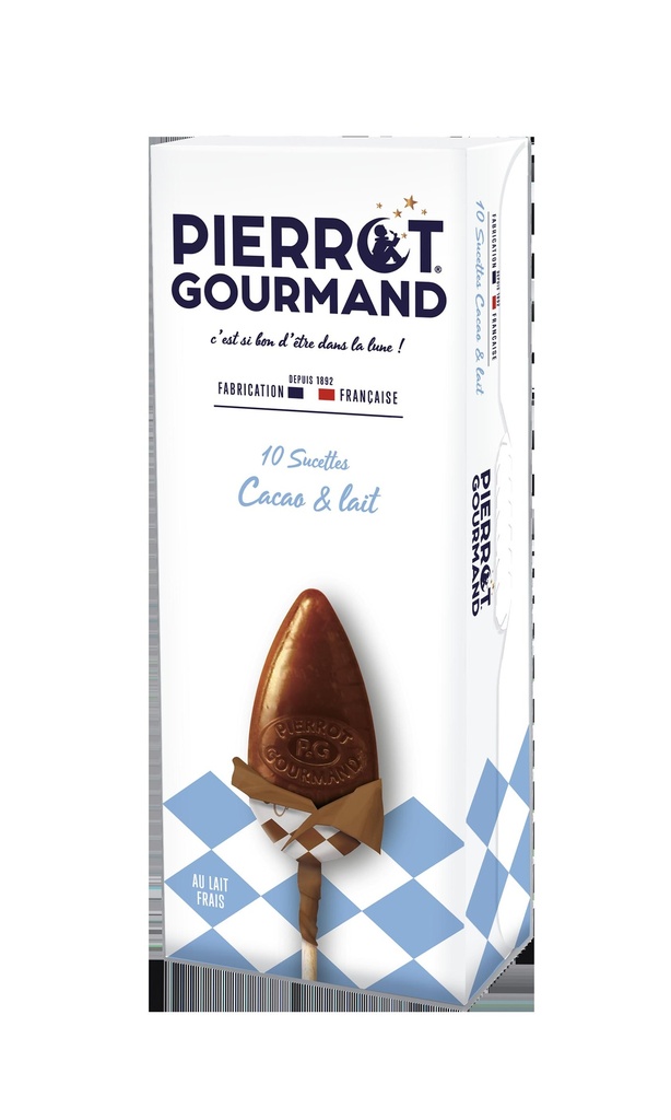 Etui 10 sucettes Cacao lait