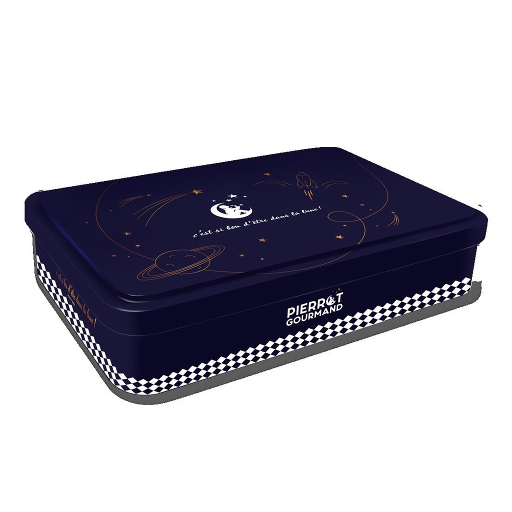 Boite Métal 20 sucettes fer de lance Fruits et Caramel