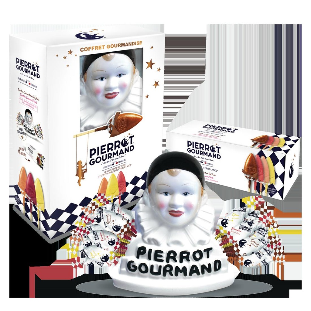Coffret gourmandise – buste + étui 40 sucettes