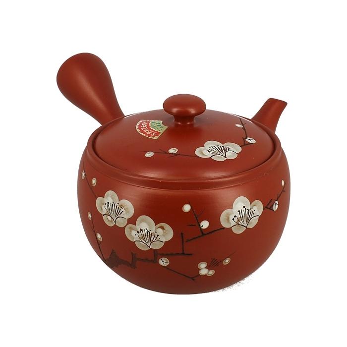 Théière en céramique Tokoname, rouge foncé