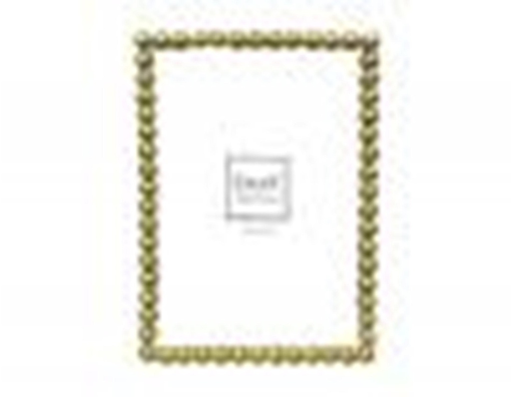 Cadre métal doré perles 151T15-0