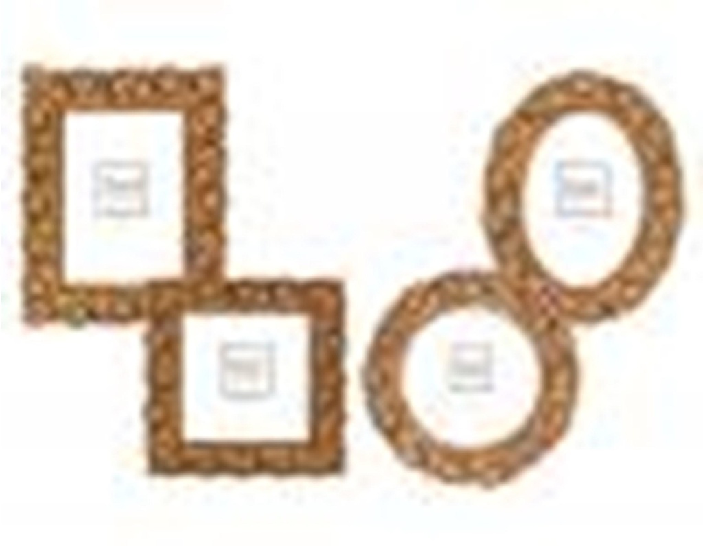 Mini cadres fleurs dorées 731TTT-0