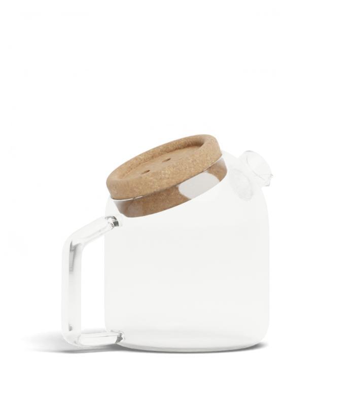 Théière transparente en verre résistant