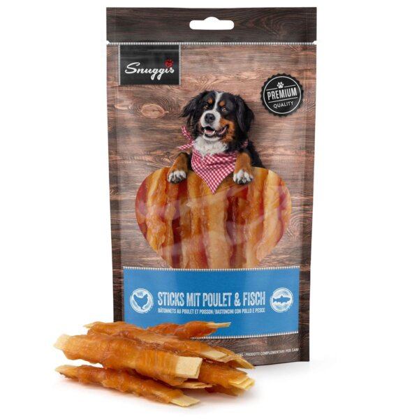 Snuggis Bâtonnets au poulet et poisson 150g