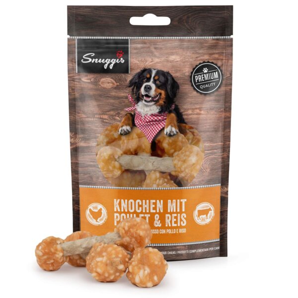 Snuggis Os avec poulet et riz 100g