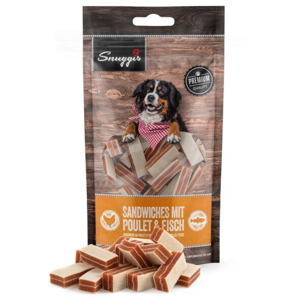 Snuggis Sandwichs au poulet et poisson 130g