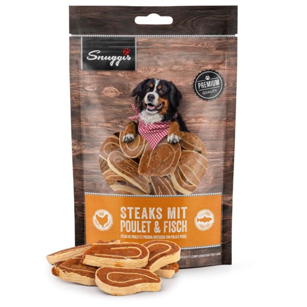 Snuggis Steak de poulet et poisson 120g