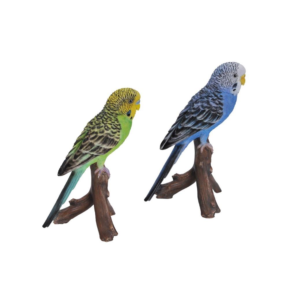 Perruche bleue Ou verte polyrésine