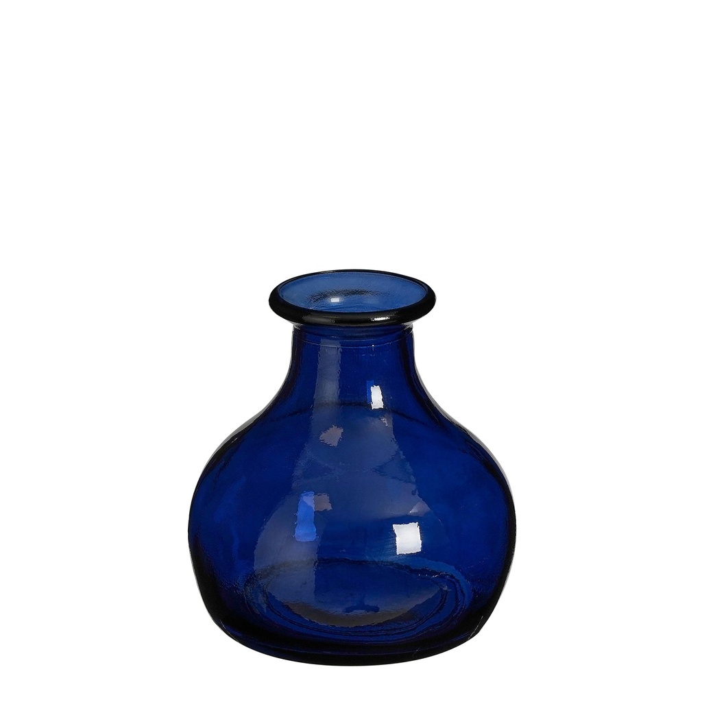 Vase Qin en verre bleu