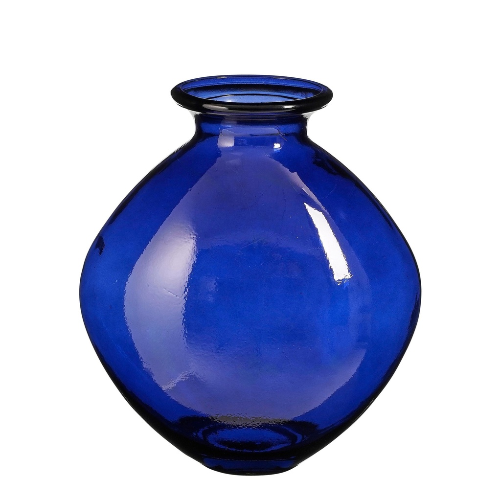 Vase Qin en verre bleu