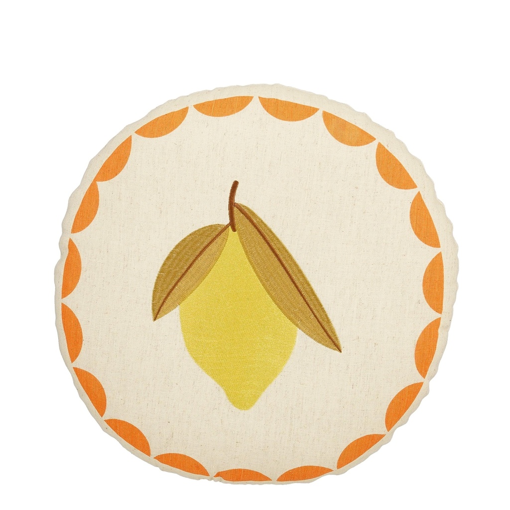 Coussin Citron rond