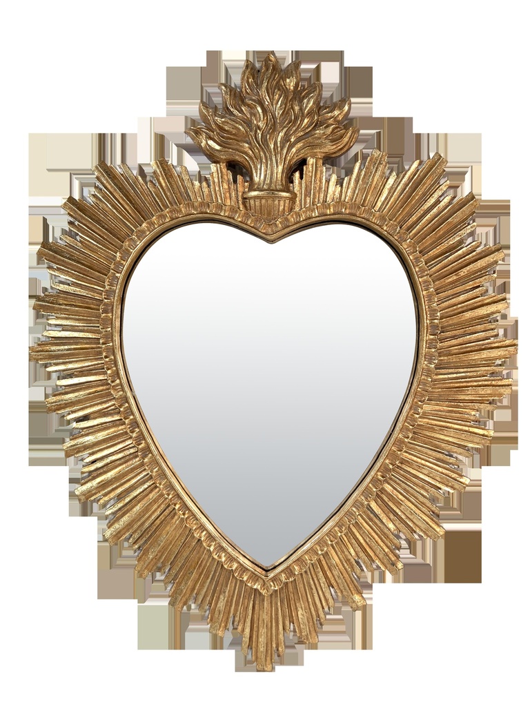 DECO MIROIR EX-VOTO CŒUR SOLEIL 933T39-0