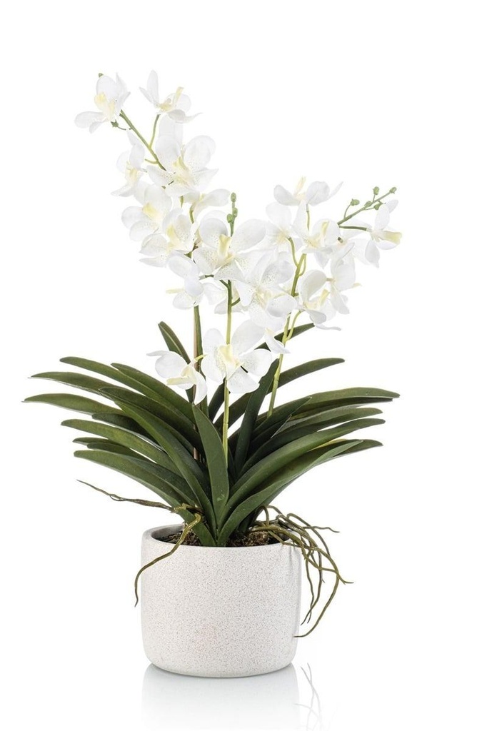 Vanda 3 branches artificiel avec cache pot