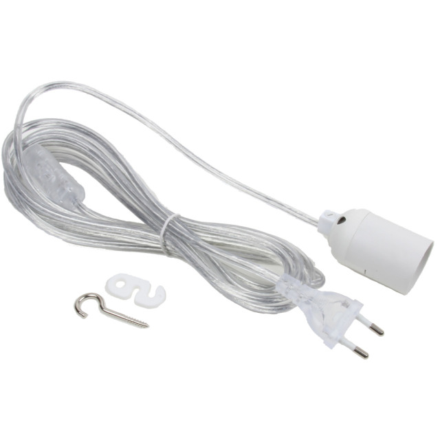 Douille avec base E27. câble de 4m