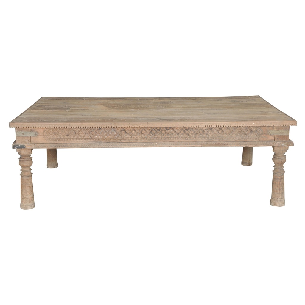 Table basse avec coffre en teck ancien