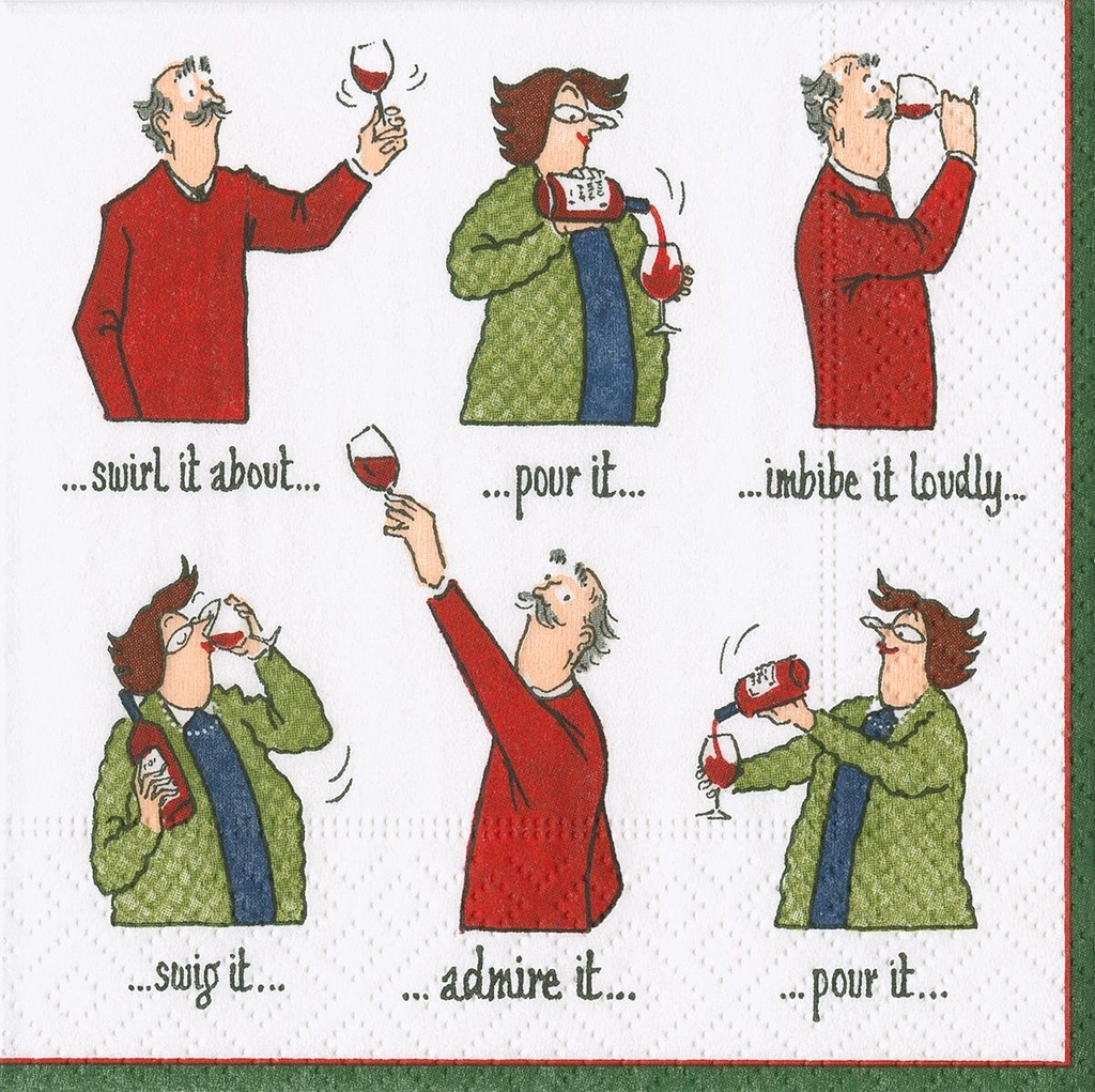 Serviette Cocktail Wine tasting