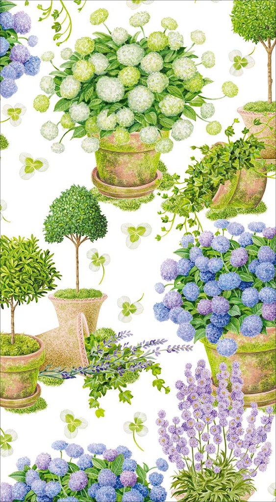 Serviette Buffet Potted hydrangeas