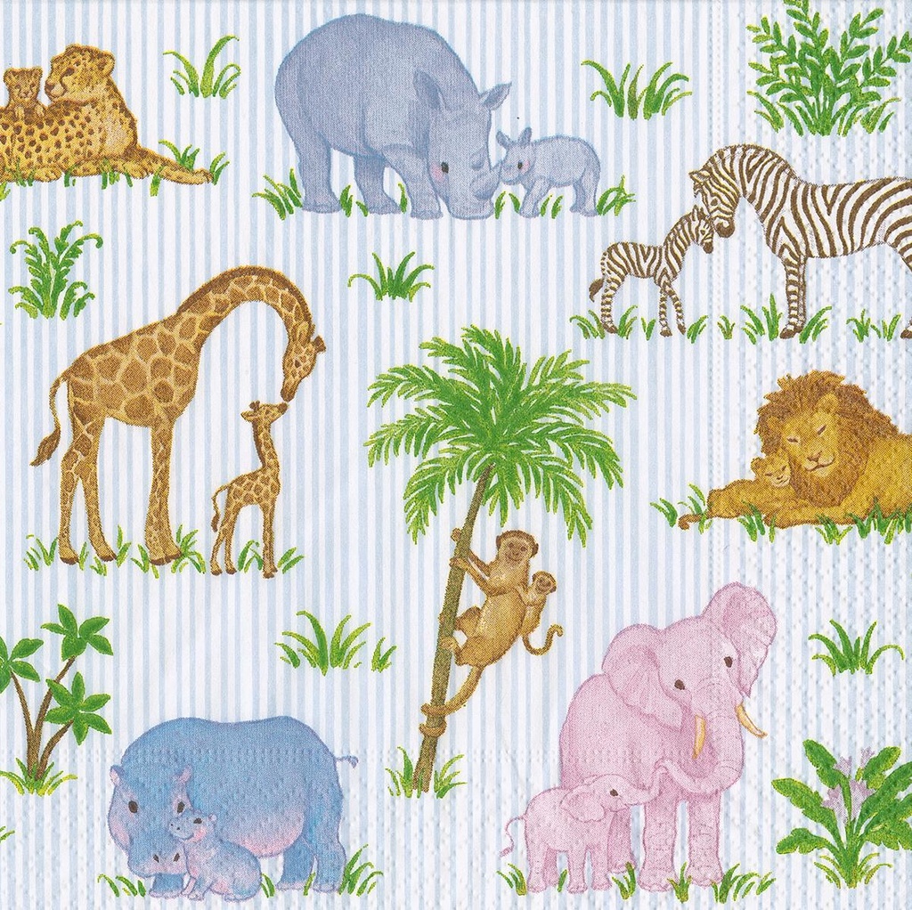 Serviette Cocktail Safari baby