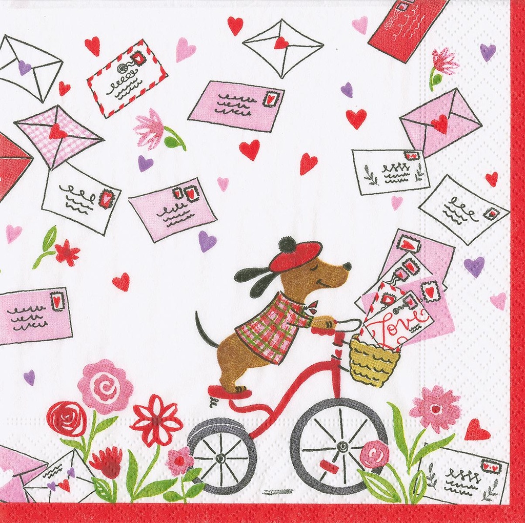 Serviette Lunch Love notes