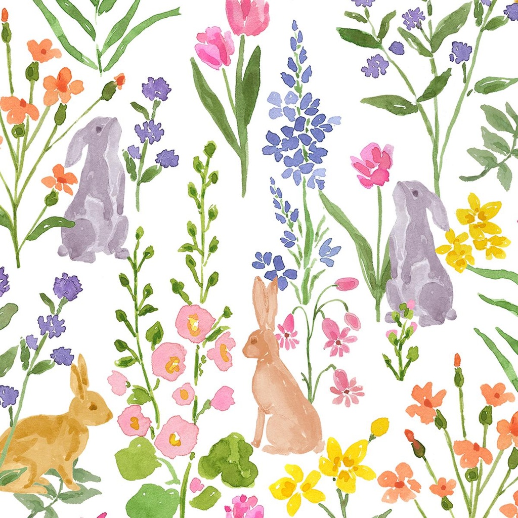 Serviette Cocktail Bunny field