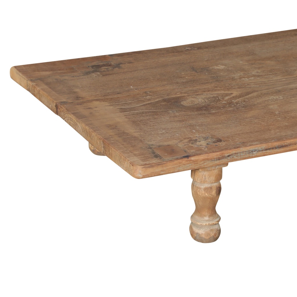 Table basse 6 pieds en teck ancien