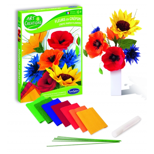 A&C Fleurs En Crepon Bouquets Champetre