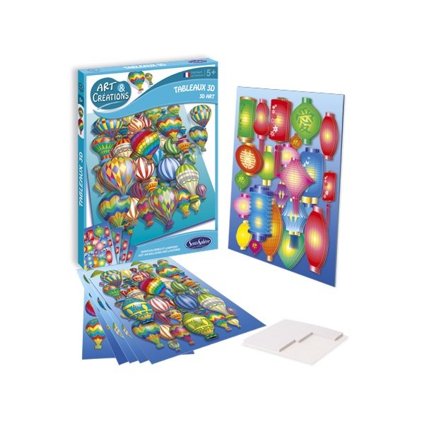 A&c tableaux 3d montgolfiere & lampions