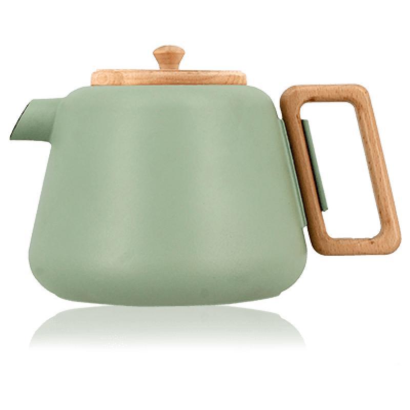 Théière fonte de Chine 1L Viggo Vert amande avec filtre