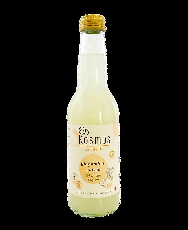 Kéfir de fruits BIO pétillant,  Eau de là - gingembre suisse