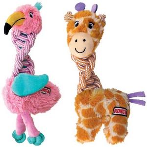 KONG Knots Twists M-L flamant rose/girafe